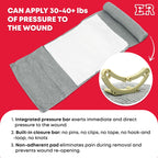 Ever Ready First Aid Israeli Battle Dressing Compression Bandage, 6, Black