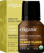 Cliganic Organic Ylang Ylang Essential Oil, 100% Pure Natural for Aromatherapy | Non-GMO Verified (Packaging May Vary)