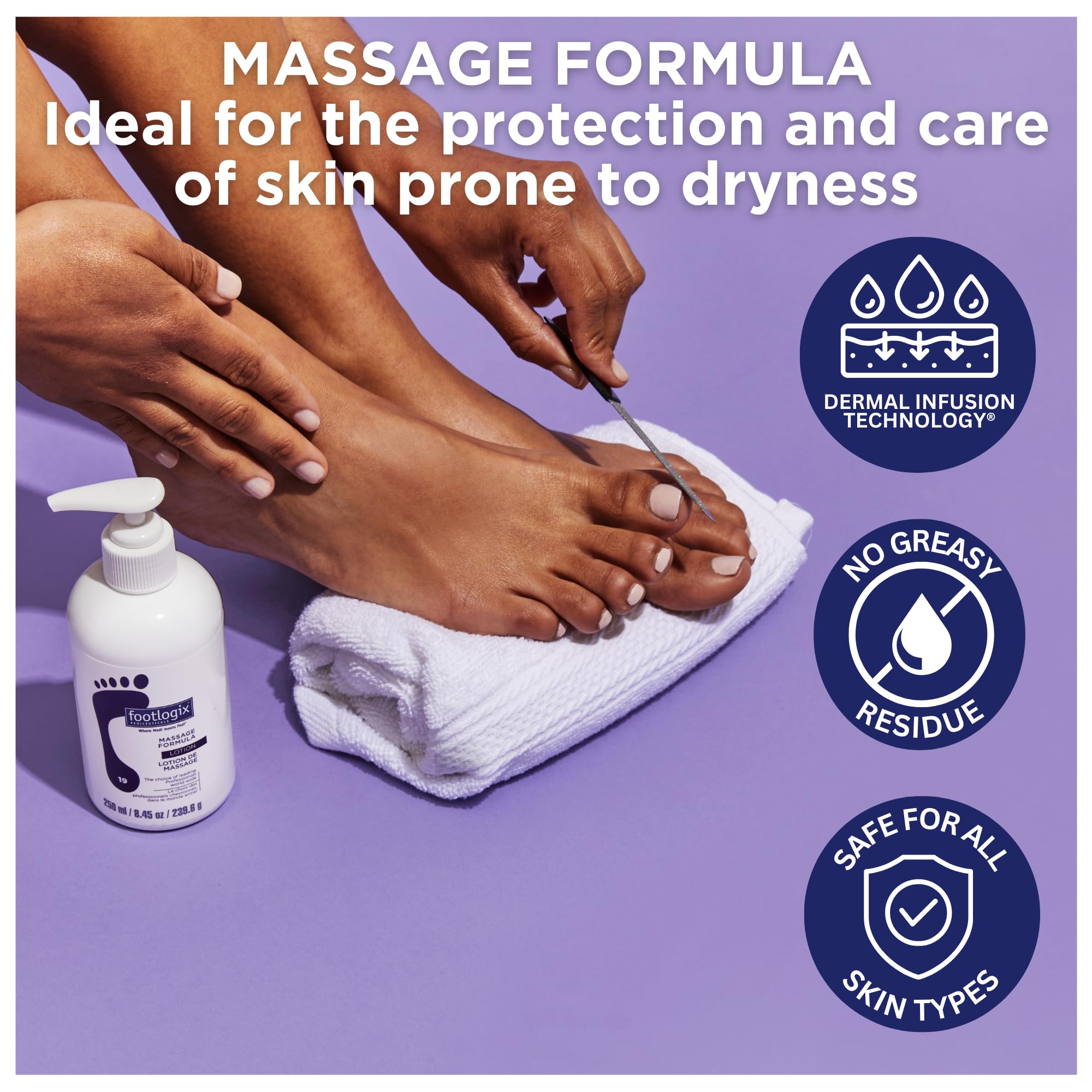 FOOTLOGIX Massage Formula Lotion, 8.45 oz