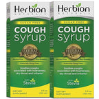 HERBION Naturals Sugar-Free Cough Syrup with Stevia, 5 FL Oz - Helps Relieve Cough and Soothes Sore Throat, Naturally Optimizes
