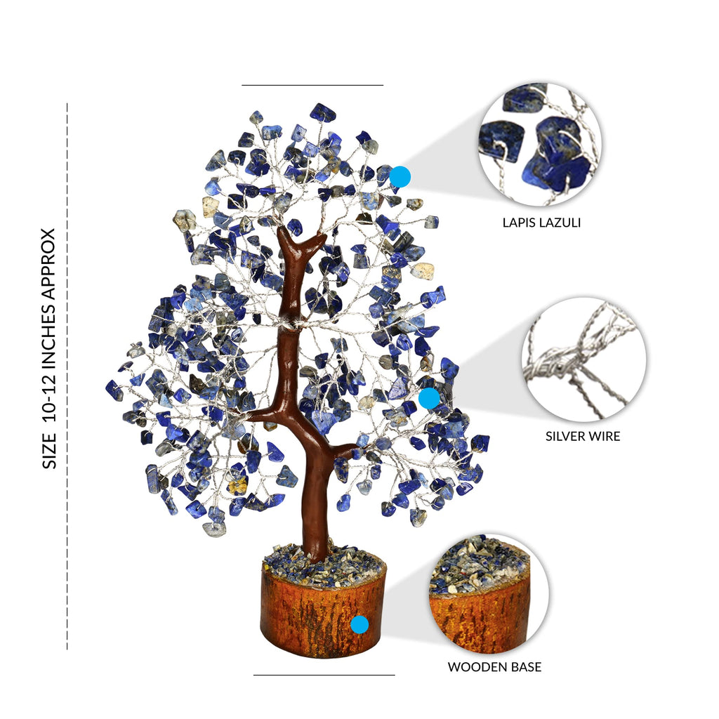 PYOR Lapis Lazuli Crystal Tree - Positive Energy Decor, Feng Shui Crystal Tree, Office Feng Shui Decor