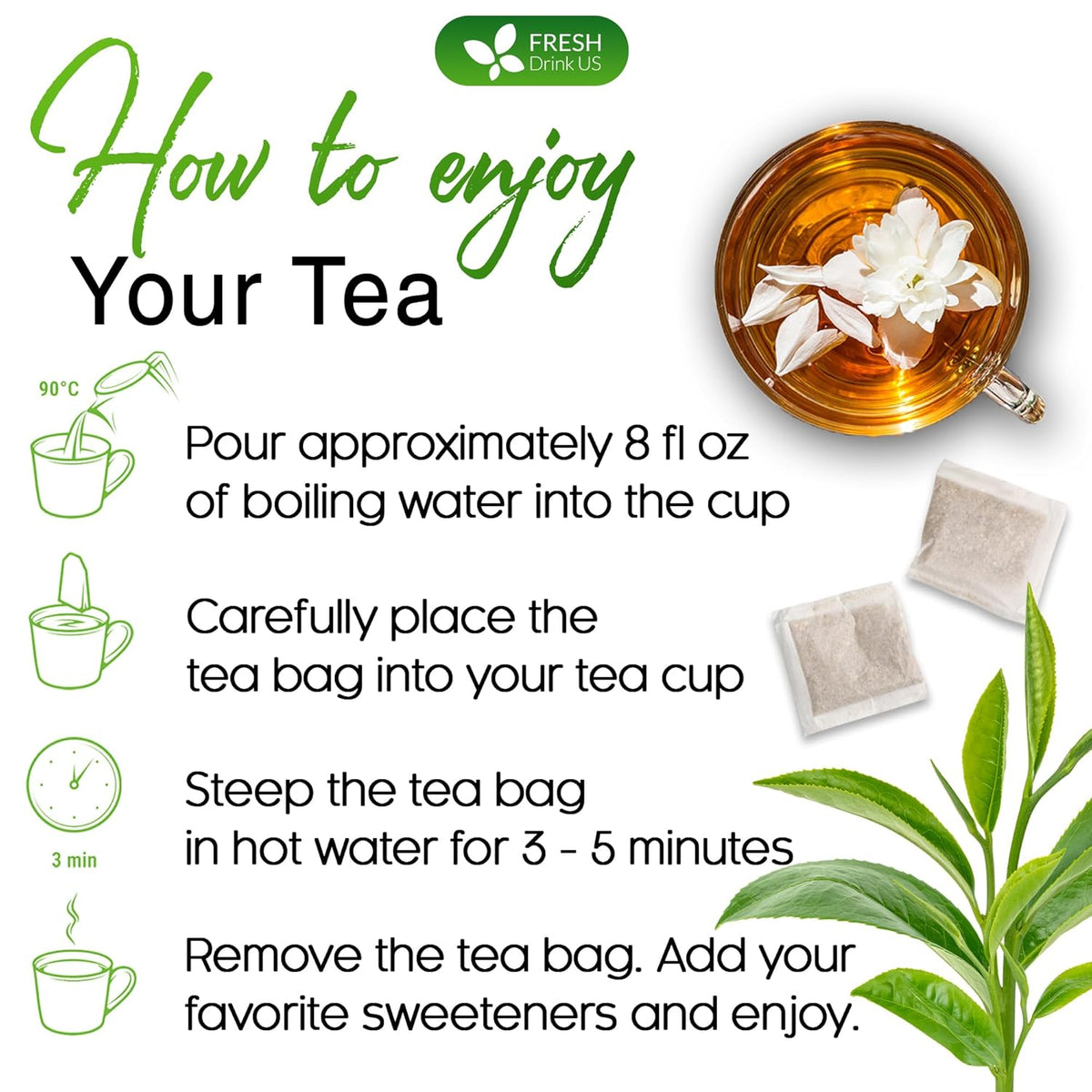 Premium Jasmine Green Tea Bags