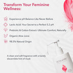 Feminine Wash Comfort with Cotton Extract - 98.5% Natural, Vegan, pH 5.2 Balanced Feminine Wash for Women, Gentle and Soothing D