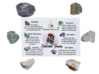 Crystals for Emotional Trauma Manifestation, Set of 6 Lepidolite, Green Aventurine, Scolecite, Vesuvianite, Lace Agate and Clear