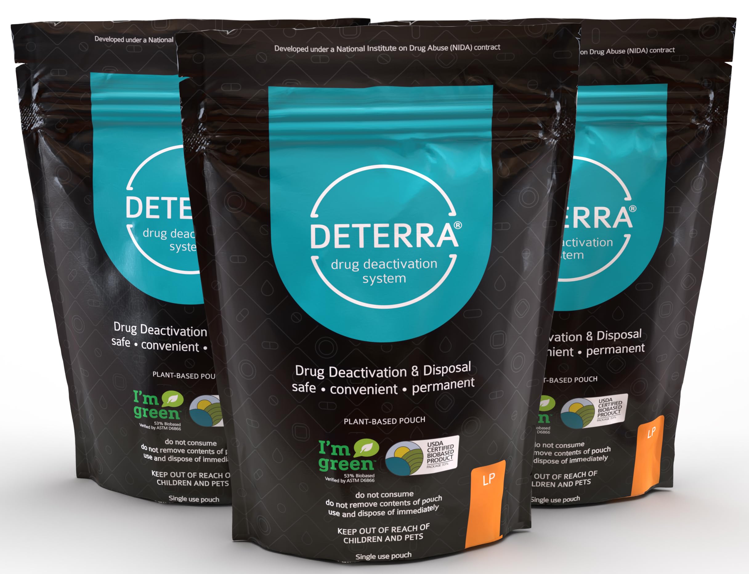 Deterra-LP - Drug Deactivation and Medication Disposal System - Safe Medication, Pill, and Liquid Destroyer - Plant-Based Large 