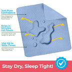 Utopia Bedding Waterproof Incontinence Bed Pads 24 x 36 Inches (Pack of 4, Blue), Washable and Reusable Underpads for Adults, El