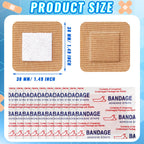 Marsui 200 Pcs Adhesive Spots Bandages Square Tan Adhesive Bandages Flexible Non Latex Knuckle Fingertip for Small Incisions Wou