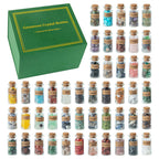 KHOCOEE 48pcs Different Crystals and Healing Stones, Gemstone and Crystals Bottles, Chakra Healing Crystals for Witchcraft, Grea