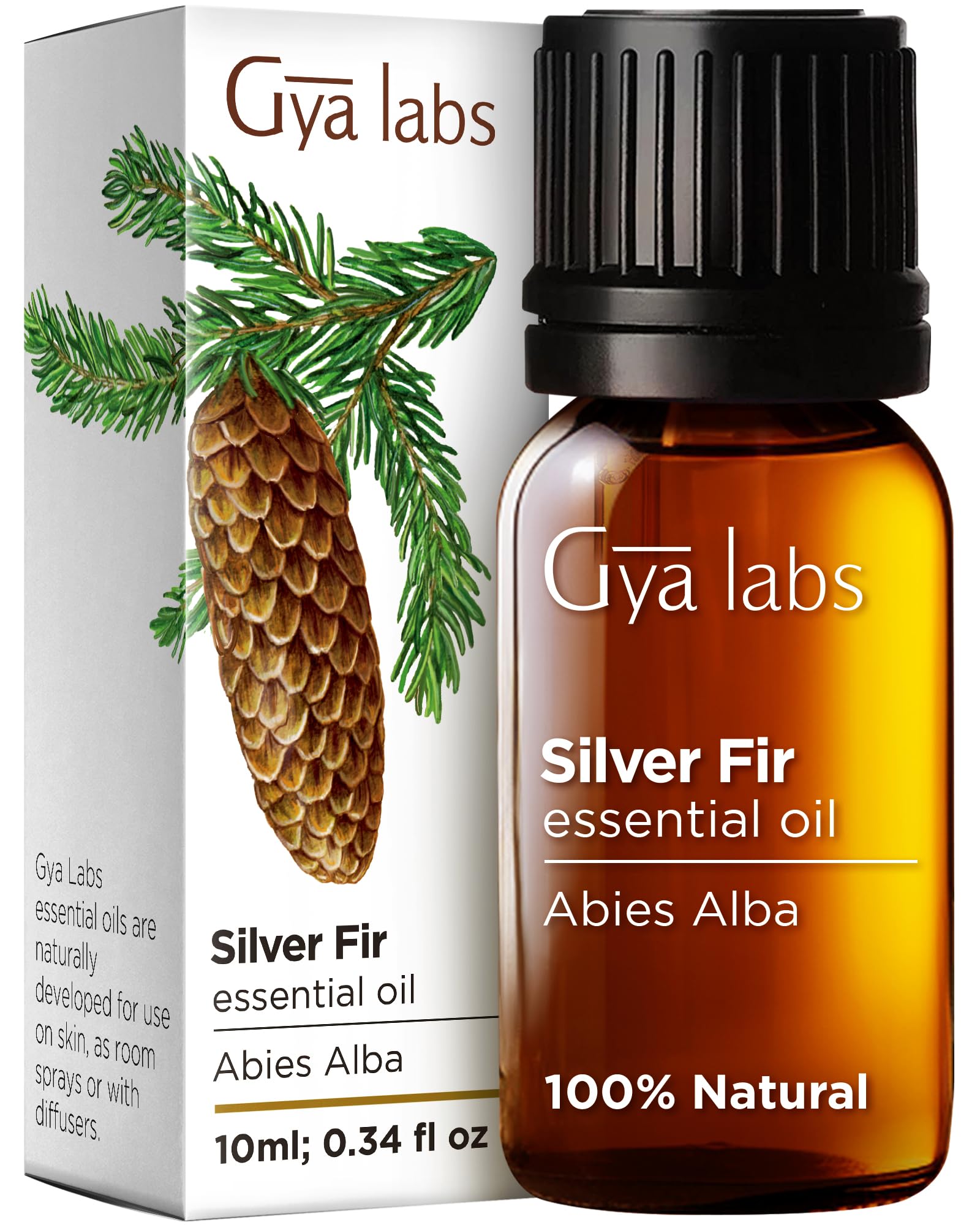 Gya Labs Silver Fir Essential Oil for Diffuser - Silver Fir Essential Oil for Skin - Silver Fir Oil for Hair Aromatherapy Candle