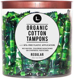 L. Organic Cotton Regular Absorbency Compact Tampons 30 Count