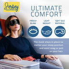 100% Silk Sleep Mask For A Full Night's Sleep | Comfortable & Super Soft Eye Mask With Adjustable Strap | Works With Every Nap P