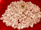 Indian Consigners Natural Crushed Polished Tumbled Gem Stone Chips, Decoration & Healing Crystals (Rose Quartz)