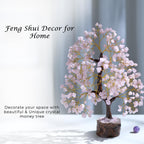 Rose Quartz Money Tree, Crystal Gifts, Rose Quartz Crystals, Fengshui Money Tree, House Warming Gifts New Home, Pink Office Supp