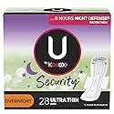 U by Kotex Clean & Secure Ultra Thin Overnight Pads with Wings (Previously 'Security'), 28 Count (Packaging May Vary)