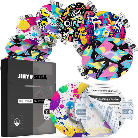 Jinyusega Adhesive Patches for G7-20pcs G7 Overpatches Waterproof, with Easy-Peel Tab Pre-Cut Backing,CGM Sensor Tape for 10-14 