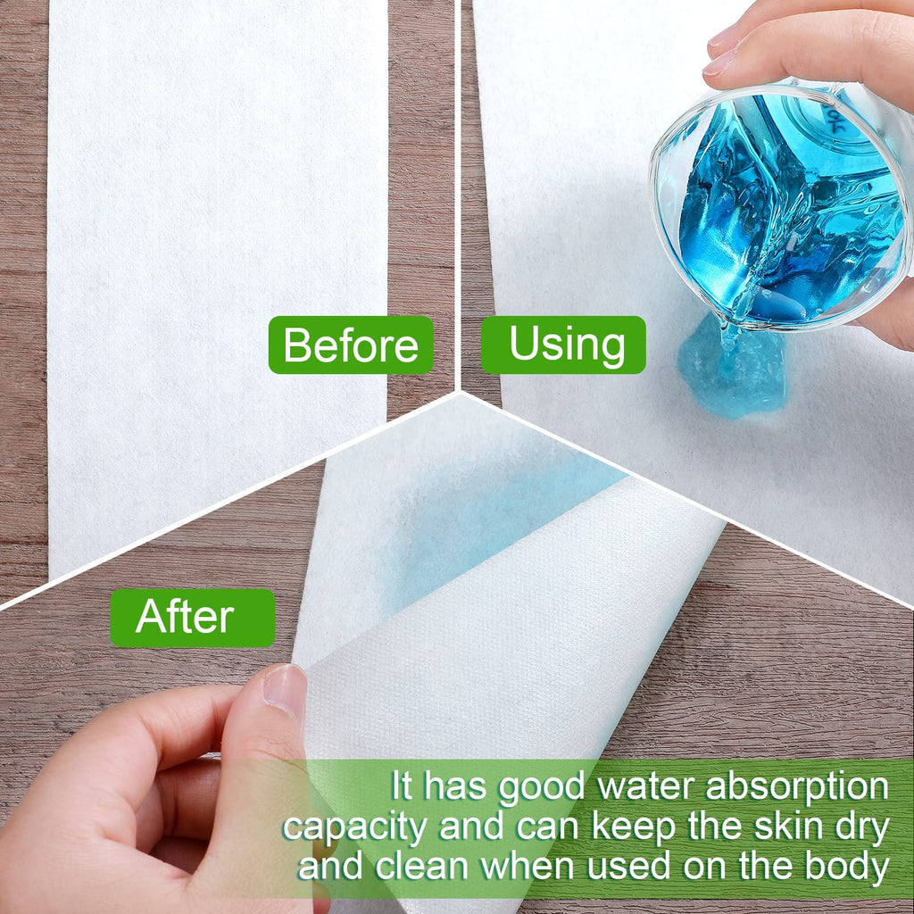 Jutom 60 Pcs Skinfold Dry Sheet with Silver Ions Disposable Incontinence Pads Soft Absorbent Pads Abdominal Body Wipes for Women
