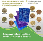 Nature Creation Microwaveable Herbal Heating Pad for Lumbar - Soothing Hot & Cold Therapy Pack for Lower Back- Soothing Relaxati