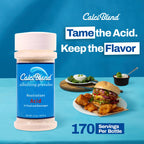 CalciBlend 2.4oz Shaker Bottle-Acid Reducing Granules - Alkalizing - Food & Beverage Acid Reducer - Promotes Digestive and Urina