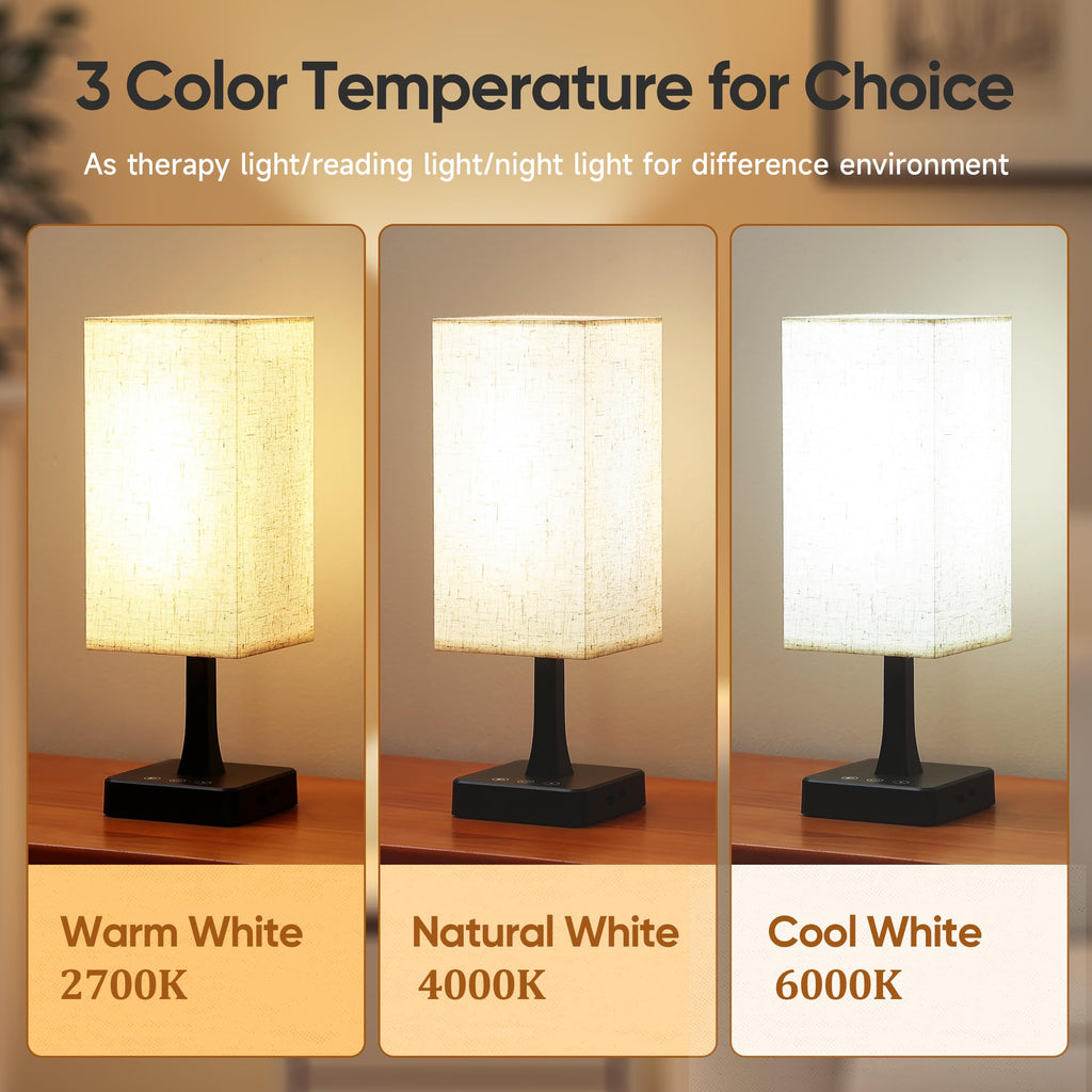 Light Therapy Lamp 10000 Lux Therapy Light with Remote and Touch Control, 3 Color Temperature, 5 Brightness Level Full Spectrum