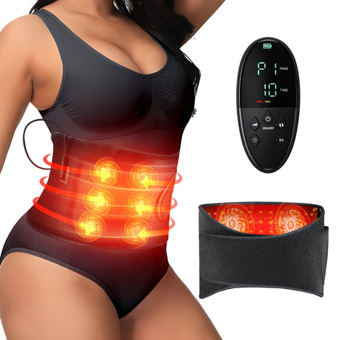 Red Light Therapy for Body: Infrared Light Therapy Belt Heating Massage Pad with Vibration for Back, Waist, Shoulder, and Belly 