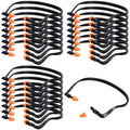 LEIFIDE 24 Pcs Banded Ear Plugs for Shooting Range Silicone Reusable Ear Protection Plugs Noise Cancelling Lightweight Earplug f