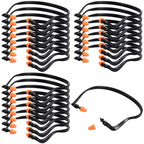 LEIFIDE 24 Pcs Banded Ear Plugs for Shooting Range Silicone Reusable Ear Protection Plugs Noise Cancelling Lightweight Earplug f