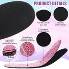 Velmitten 3 Pairs No Show Socks Sockless Shoe Liner Washable Barefoot Shoe Insoles No Slipping Inserts(Delicate Style)
