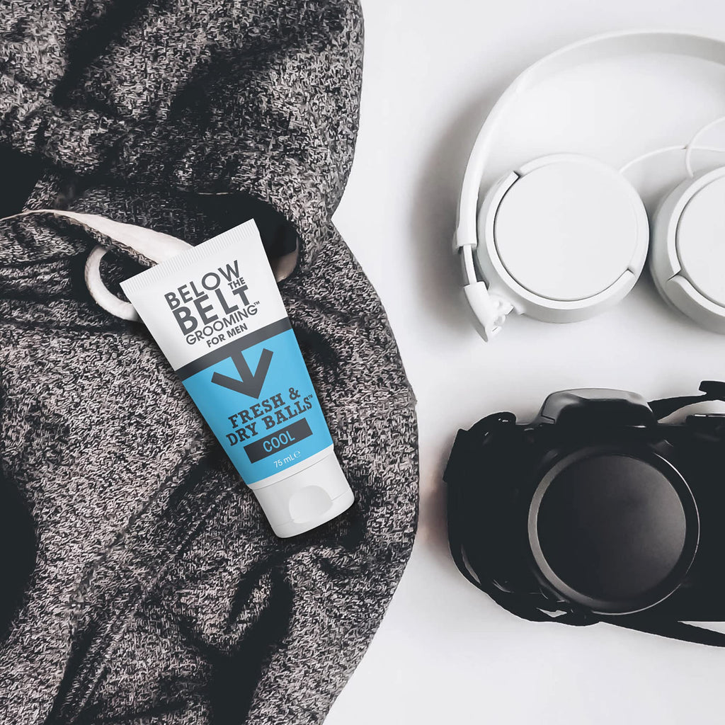 Below The Belt Grooming Fresh & Dry Cool Intimate Deodorant For Men, Protects against Sweat, Odour and Chafing, Cool Mint Fragra