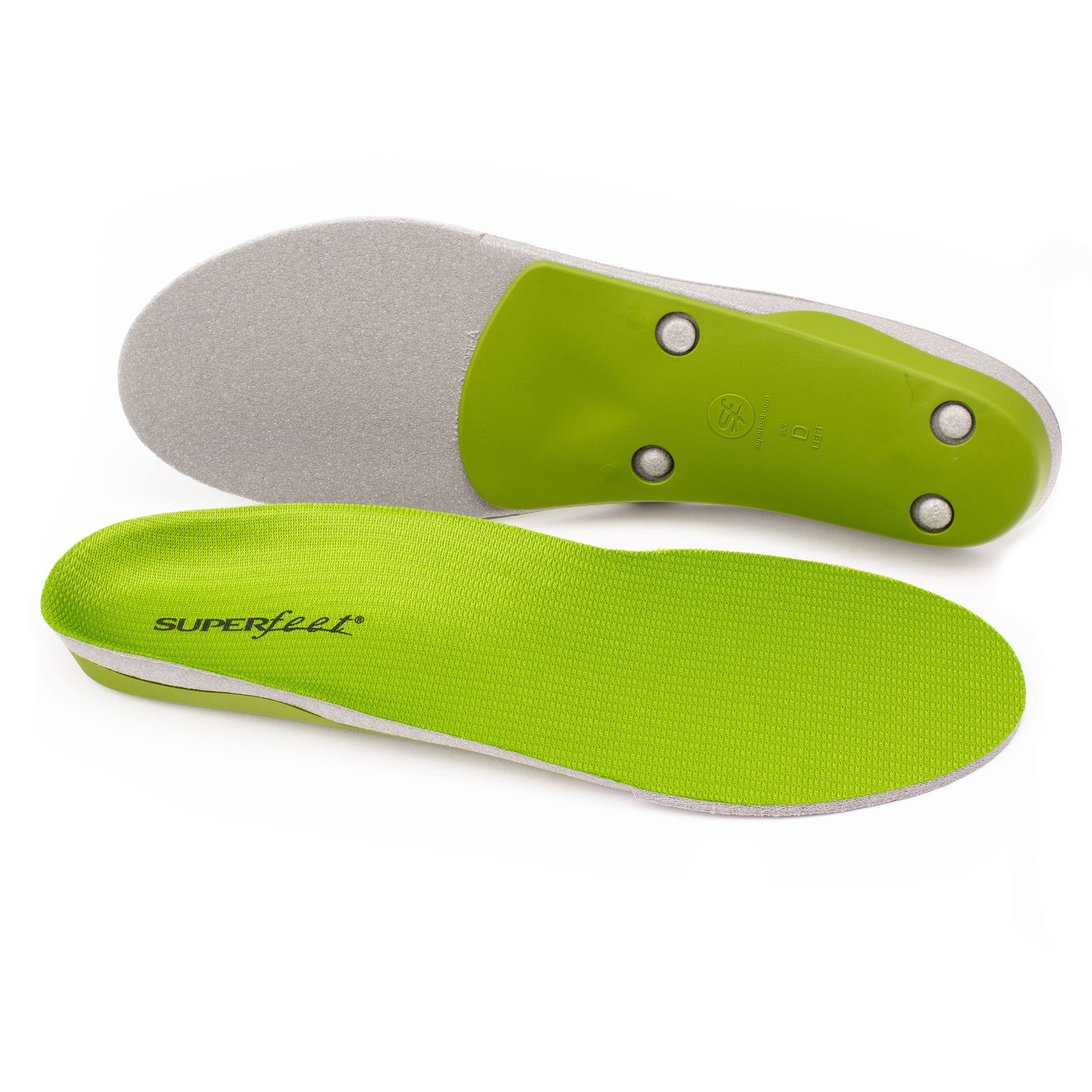 Superfeet All-Purpose Support High Arch Insoles (Green) - Trim-To-Fit Orthotic Shoe Inserts - Professional Grade - Men 7.5-9 / W