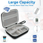 Diabetic Supplies Travel Case, Carrying Case Organizer for Diabetes Testing Kit, Blood Glucose Monitor Kit with Meter, Blood Sug