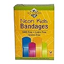 All Terrain Kids Neon Bandages, Latex-Free, Fun Neon Colors, 20 Sterile Bandages - Assorted Sizes