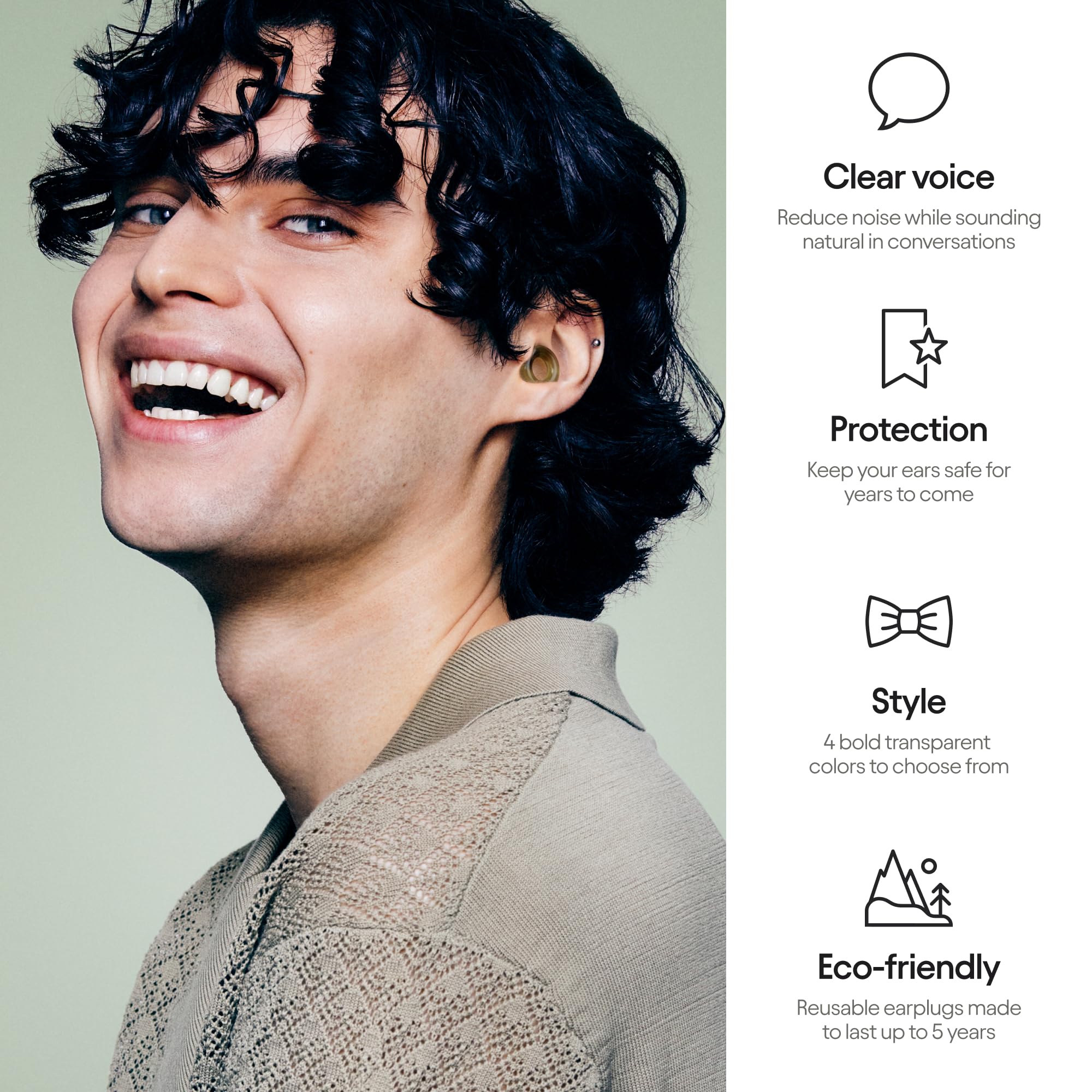 Loop Engage Earplugs for Conversation -  Low-Level Noise Reduction with Clear Speech - Social Gatherings, Noise Sensitivity & Pa