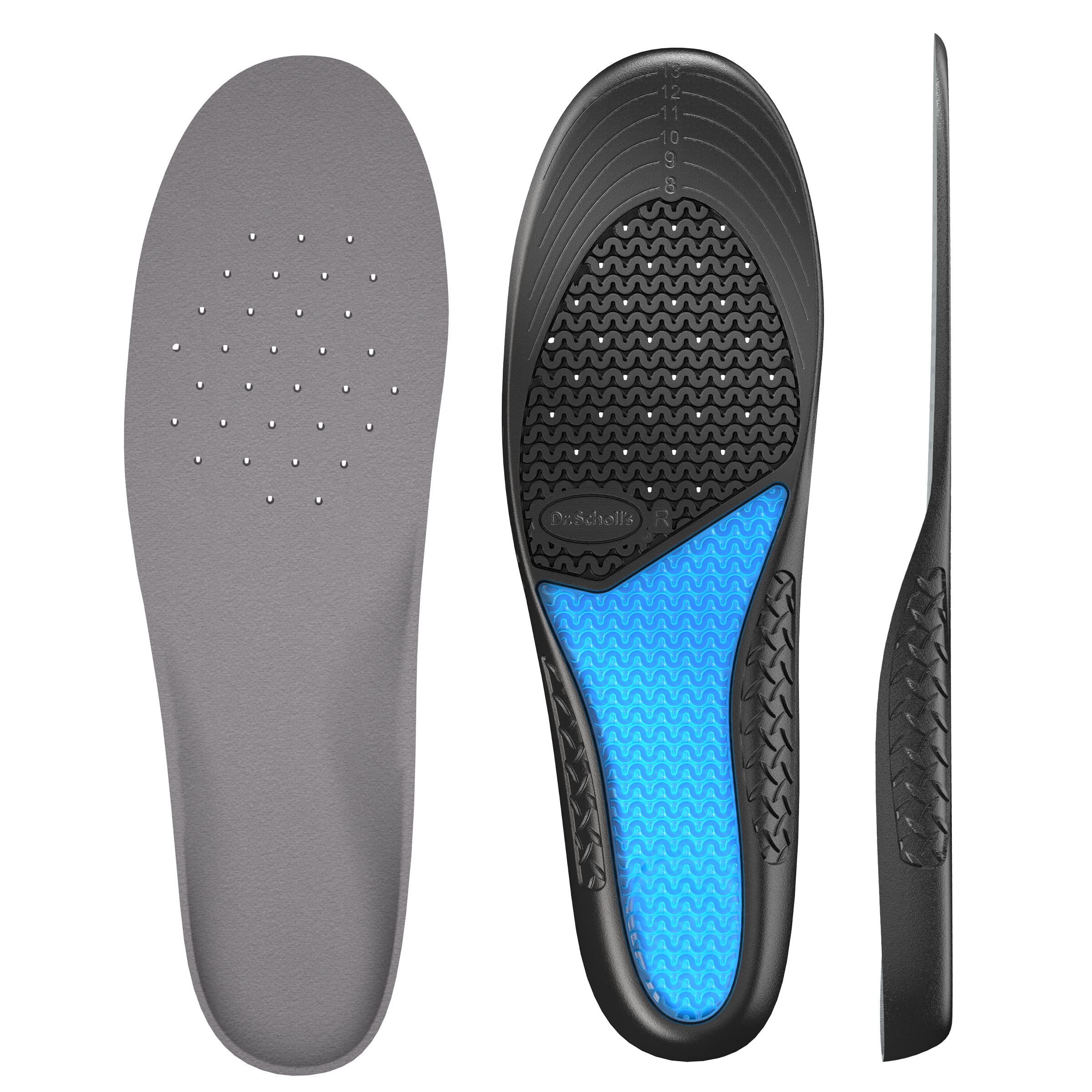 Dr. Scholl s Work Massaging Gel, Advanced Insoles for Shoe Inserts, Standart, for Men, 1 Pair (Pack of 12)
