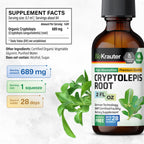 BIO KRAUTER Cryptolepis Sanguinolenta Extract - Vegan Cryptolepis Tincture for Immune Support - Alcohol & Sugar Free - 2 Fl.Oz.