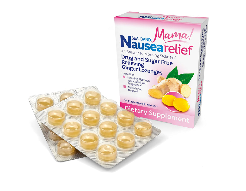 Sea-Band Ginger Mama Lozenges, Drug and Sugar Free, for Motion Sickness and Nausea Relief*
