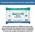 PharmaCare Advanced Formula 70% Alcohol Wipes - (50 Count) 3 Packs