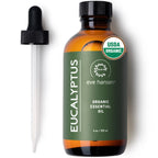 Eve Hansen USDA Certified Organic Eucalyptus Essential Oil 4oz | Topical and Aromatherapy Essential Oil | Organic Eucalyptus Oil