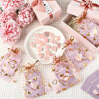 Layhit 72 Pcs Valentines Galentine Gift Bulk Crystals Pink Rose Quartz Hearts Gifts Galentine Rose Quartz Mini Worry Stone Gemst