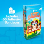 BioSwiss Bandages, Bulldog Shaped Self Adhesive Bandage, Latex Free Sterile Wound Care, 50 Count