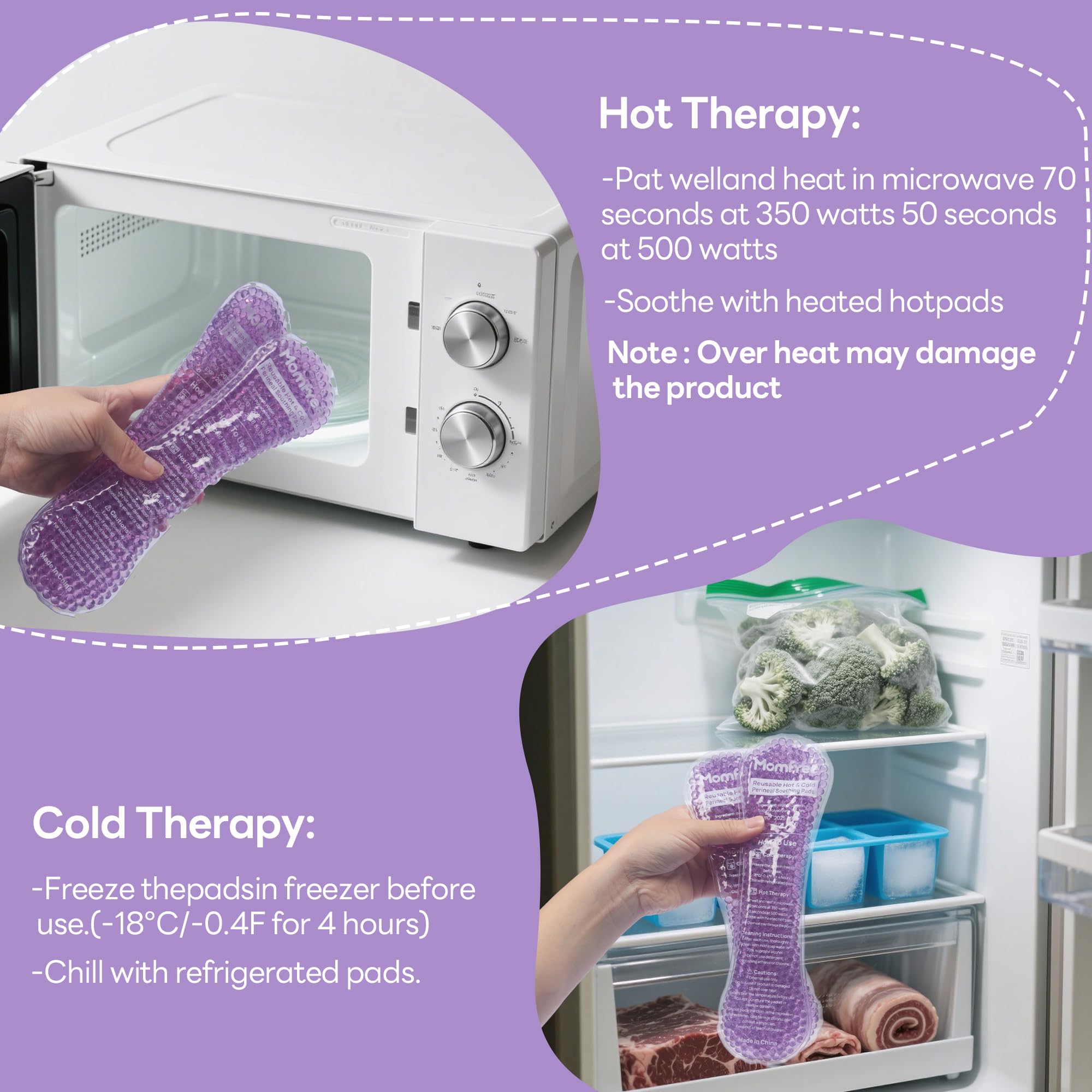 Upgraded Postpartum Essentials Recovery Kit for Women: Labor Delivery Post Partum - Perineal Healing Foam & Upside Down Peri Bot