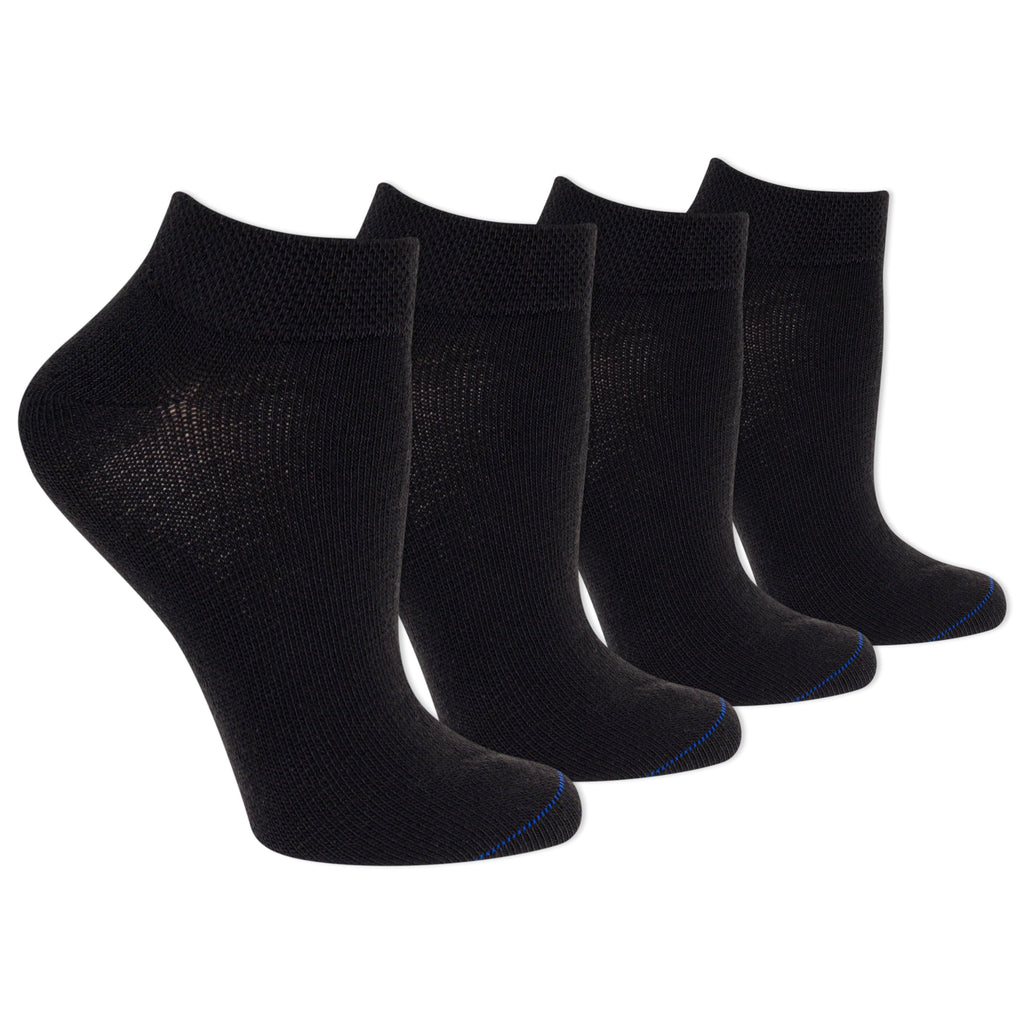 Dr. Scholl's womens Diabetes & Circulatory (4pk) Casual Sock, Black, One Size US