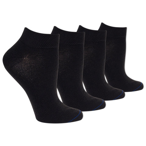 Dr. Scholl's womens Diabetes & Circulatory (4pk) Casual Sock, Black, One Size US