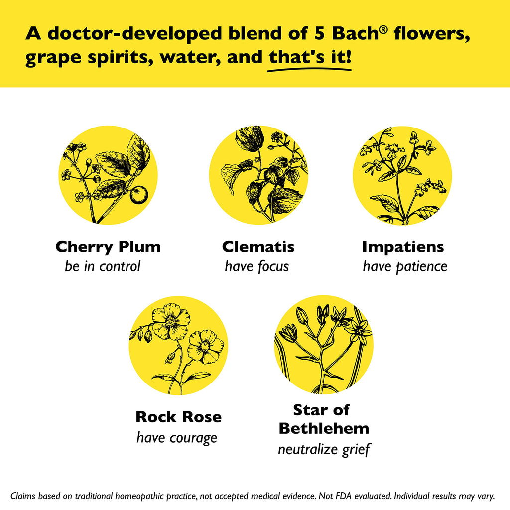Bach RESCUE REMEDY Spray 20mL, Natural Stress Relief, Homeopathic Flower Essence, Vegan, Gluten & Sugar-Free, Non-Habit Forming