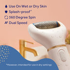 Amop   Pedi Perfect Electric Callus Remover Foot File w/ Diamond Crystals, Pedicure Tool for Feet, Removes Hard & Dead Skin, Fee