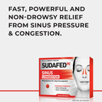 Sudafed PE Sinus Congestion Maximum Strength Non-Drowsy Decongestant Tablets, 18 ct
