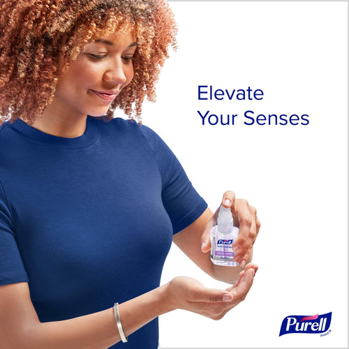 Purell Advanced Hand Sanitizer Gel Infused with Essential Oils, Calming Lavender, 2 fl oz Travel-Size Pump Bottle (Pack of 6), 3