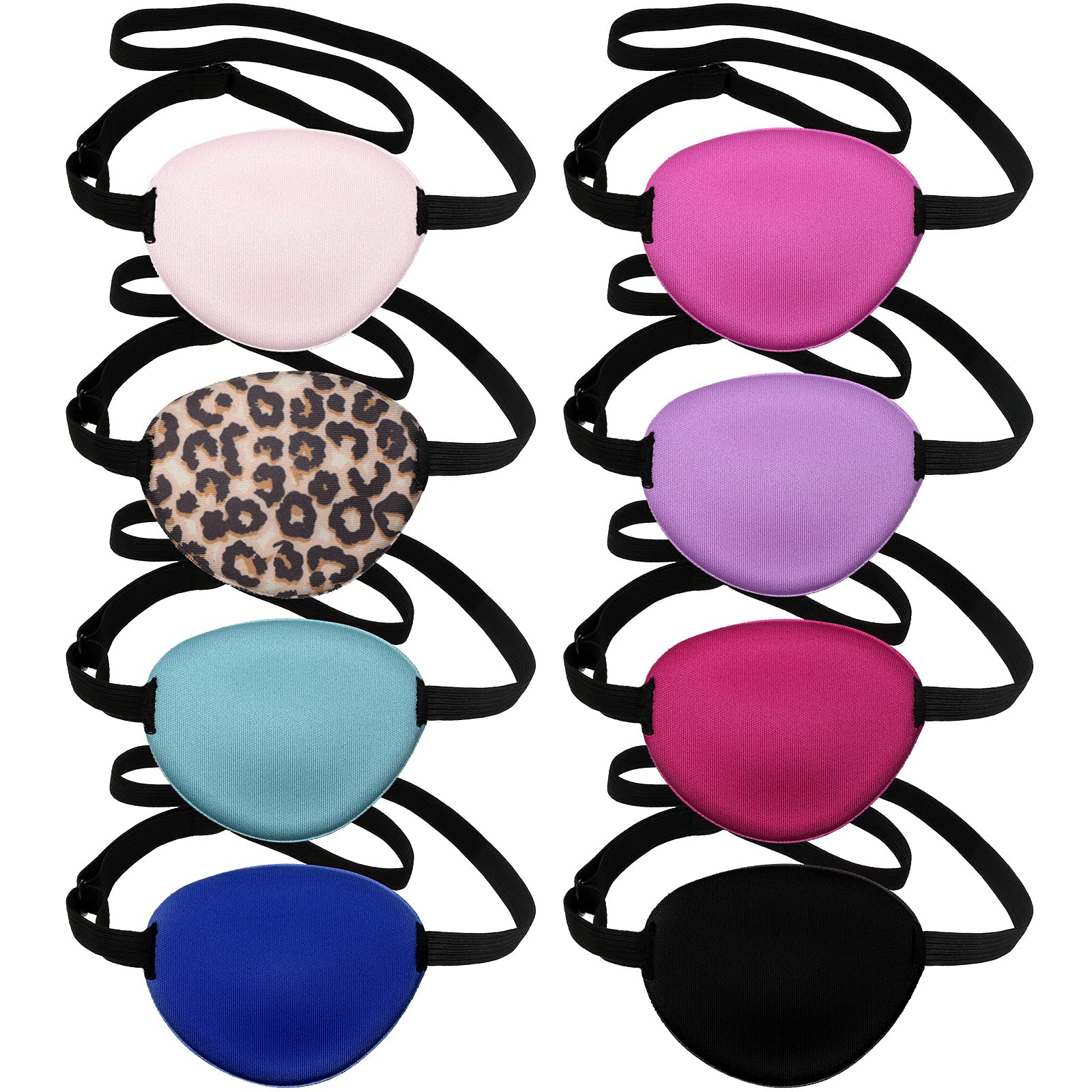 Geyoga 16 Pieces Eye Patches for Adults Soft Medical Eye Patches Adjustable Single Eye Patch Silk Single Eye Mask Eye Patches fo