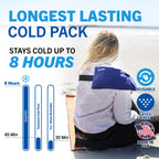 Cryo-Max Cold Pack, 8 Hour Reusable Cold Therapy Ice Pack for Elbows, Knees, Neck + More, Medium, 6 x 12 (1 Count)