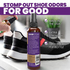 Uncle Todds Shoe Deodorizer Spray - Proven & Powerful Enzyme Formula Spray for Shoe Odor Elimination in All Footwear (Midnight