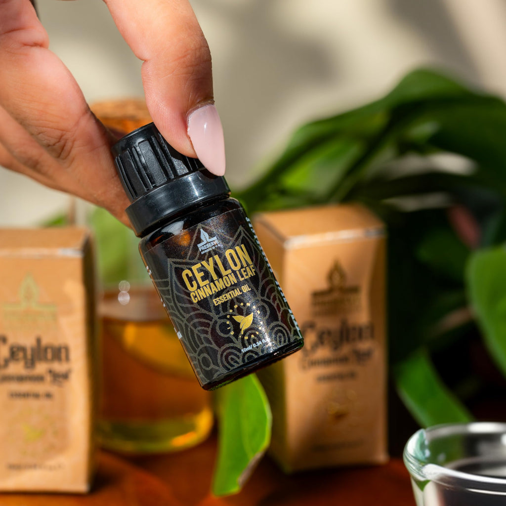 Pure Ceylon Cinnamon Leaf Essential Oil, GI Certified G2/76/340, 100% Ceylon True Cinnamon Oil, Undiluted Therapeutic Grade for